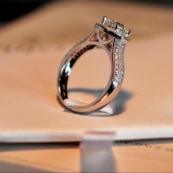 925 Sterling Silver Brilliant Cut Round CZ Ring -5 - Picture 6 of 8